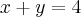 x+y=4 x+y=4