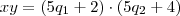 xy = (5{q}_{1} + 2) \cdot (5{q}_{2} + 4)