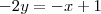 -2y=-x+1