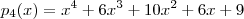 p_4(x) = x^4 + 6x^3 +10x^2 + 6x + 9