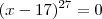 (x-17)^{27} = 0