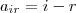 a_{ir} = i-r a_{ir} = i-r