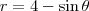 r = 4 - \sin \theta