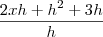 \frac{2xh+{h}^{2}+3h}{h}