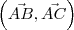 \left( \vec{AB}, \vec{AC} \right) \left( \vec{AB}, \vec{AC} \right)