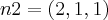 n2=(2,1,1) n2=(2,1,1)