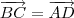 \overrightarrow{BC} = \overrightarrow{AD}
