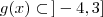 g(x) \subset \, ]-4, 3]