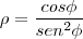 \rho=\frac{cos \phi}{sen^{2} \phi} \rho=\frac{cos \phi}{sen^{2} \phi}