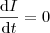 \frac{\mathrm{d} I}{\mathrm{d} t}=0