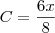 C=\frac{6x}{8}