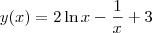 y(x) = 2\ln x - \frac{1}{x} + 3 y(x) = 2\ln x - \frac{1}{x} + 3