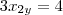 3x_{2y}=4 3x_{2y}=4