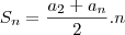 S_n = \frac{a_2 + a_n}{2} . n