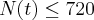 N(t) \leq 720