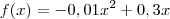 f(x)=-0,01x^2+0,3x