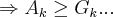 \Rightarrow {A}_{k}\geq {G}_{k}... \Rightarrow {A}_{k}\geq {G}_{k}...