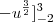 -{u}^{\frac{3}{2}}]_{-2}^3