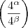\left(\frac{4^\alpha }{4^\beta}\right)
