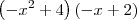 \left(-x^2 + 4\right)(-x + 2)