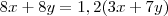 8x+8y=1,2(3x+7y)