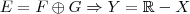 E=F\oplus G \Rightarrow Y= \mathbb{R} - X