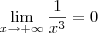 \lim_{x\to +\infty} \frac{1}{x^3} = 0