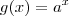 g(x) = a^x