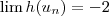 \lim{h({u}_{n}})=-2 \lim{h({u}_{n}})=-2