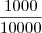\frac{1000}{10000}