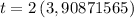 t = 2\left(3,90871565 \right)