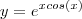 y = e^{xcos(x)}