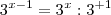 3^{x-1}=3^x:3^{+1}