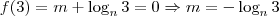 f(3) = m+\log_{n}3 = 0\Rightarrow m=-\log_{n}3