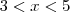 3<x<5