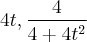 4t, \frac{4}{4+4t^2}