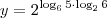 y= 2^{\log_6 5 \cdot \log_2 6} y= 2^{\log_6 5 \cdot \log_2 6}