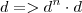 d=>d^n\cdot d d=>d^n\cdot d