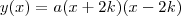 y(x) = a(x+2k)(x-2k)