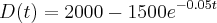 D(t)=2000-1500{e}^{-0.05t}