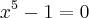 {x}^{5}-1=0