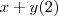 x + y ( 2) x + y ( 2)