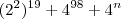 (2^2)^{19} + 4^{98} + 4^n