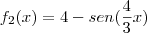 f_2(x)=4-sen(\frac{4}{3}x)