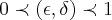 0\prec (\epsilon,\delta)\prec 1 0\prec (\epsilon,\delta)\prec 1