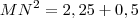MN^2 = 2,25 + 0,5