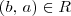 (b,\,a)\in R (b,\,a)\in R