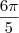 \frac{6\pi}{5} \frac{6\pi}{5}