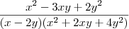 \frac {x^2 - 3xy + 2y^2} {(x - 2y)( x^2 + 2xy + 4y^2)} \frac {x^2 - 3xy + 2y^2} {(x - 2y)( x^2 + 2xy + 4y^2)}