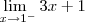 \lim_{\ x\to1^{-}}{3x +1}